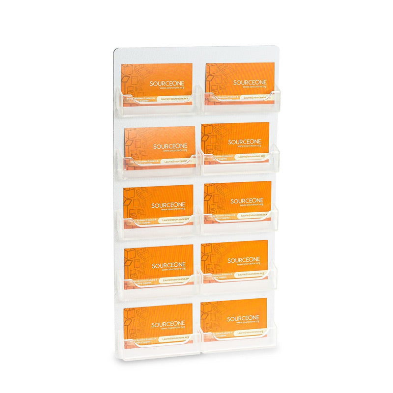 10 Pocket Wall Mount Business Card Holder