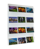 12 Pocket Postcard Holder for Wall Mount