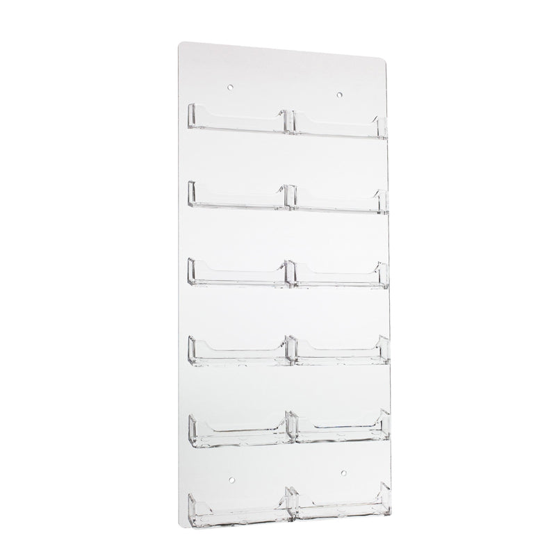 tall 12 pocket wall mount business card holder