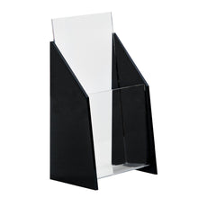 Load image into Gallery viewer, Black Acrylic Trifold Brochure Holder for Countertop, Holds 4 x 9 Brochures