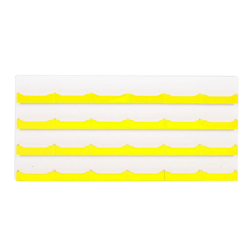 White 24 pocket business card holder with yellow pockets