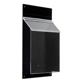 2-Pocket Outdoor Brochure Holder with Lid, Black