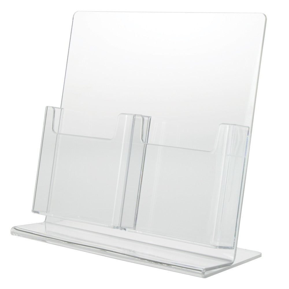 Trifold Brochure Holder for 4" x 9" Brochure, 2 Pocket