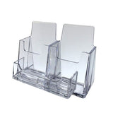 3-Pocket Business Card Holder Desk top Stand