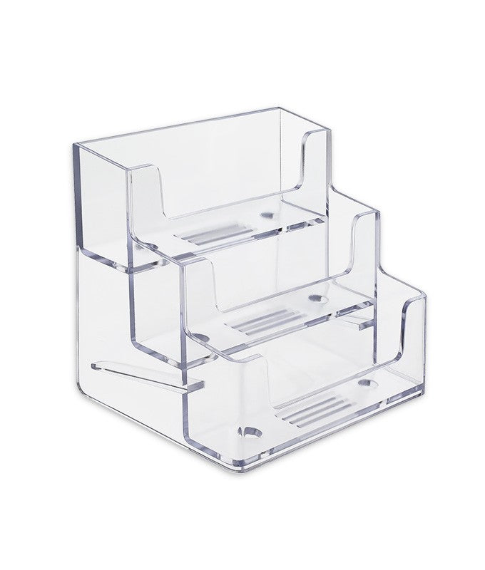 3 Pocket Tiered Business Card Holder 3 Pocket Tiered Business Card Holder
