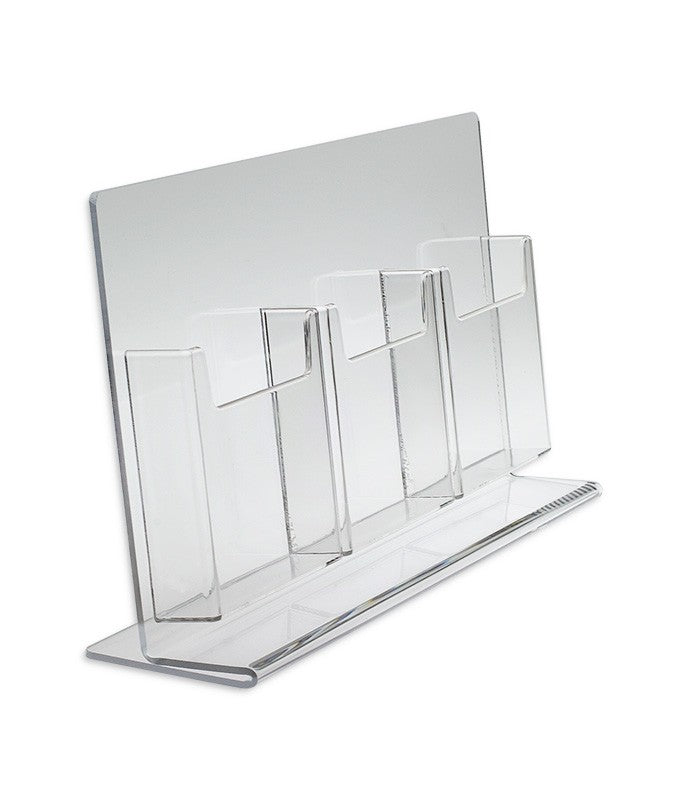 Trifold Brochure Holder for 4" x 9" Brochure, 3 Pocket
