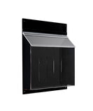 3-Pocket Outdoor Brochure Holder with Lid, Black