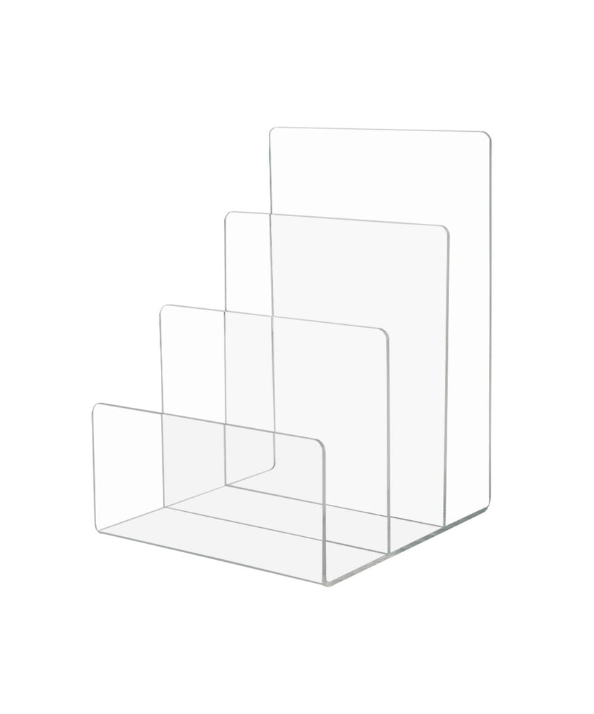 Acrylic Desktop File Organizer and Sorter for files, notebooks and paper