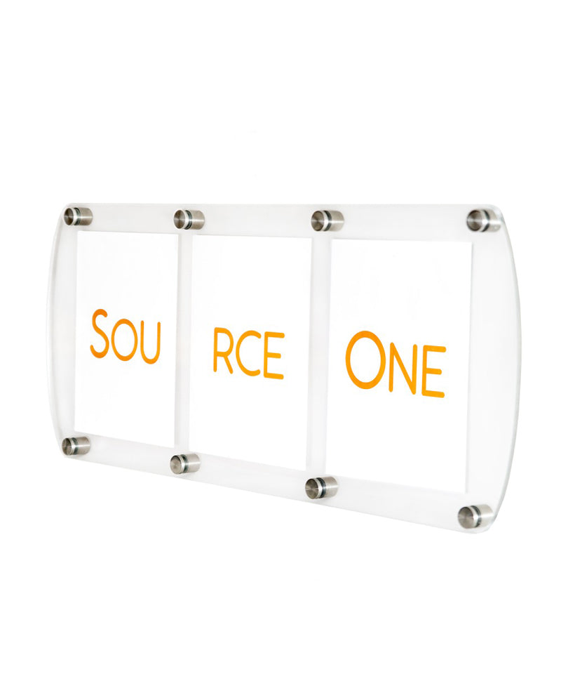 3 section wall mount sign holder