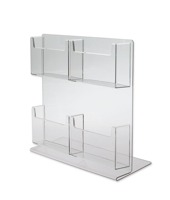 4-Pocket Countertop Postcard Display Stand