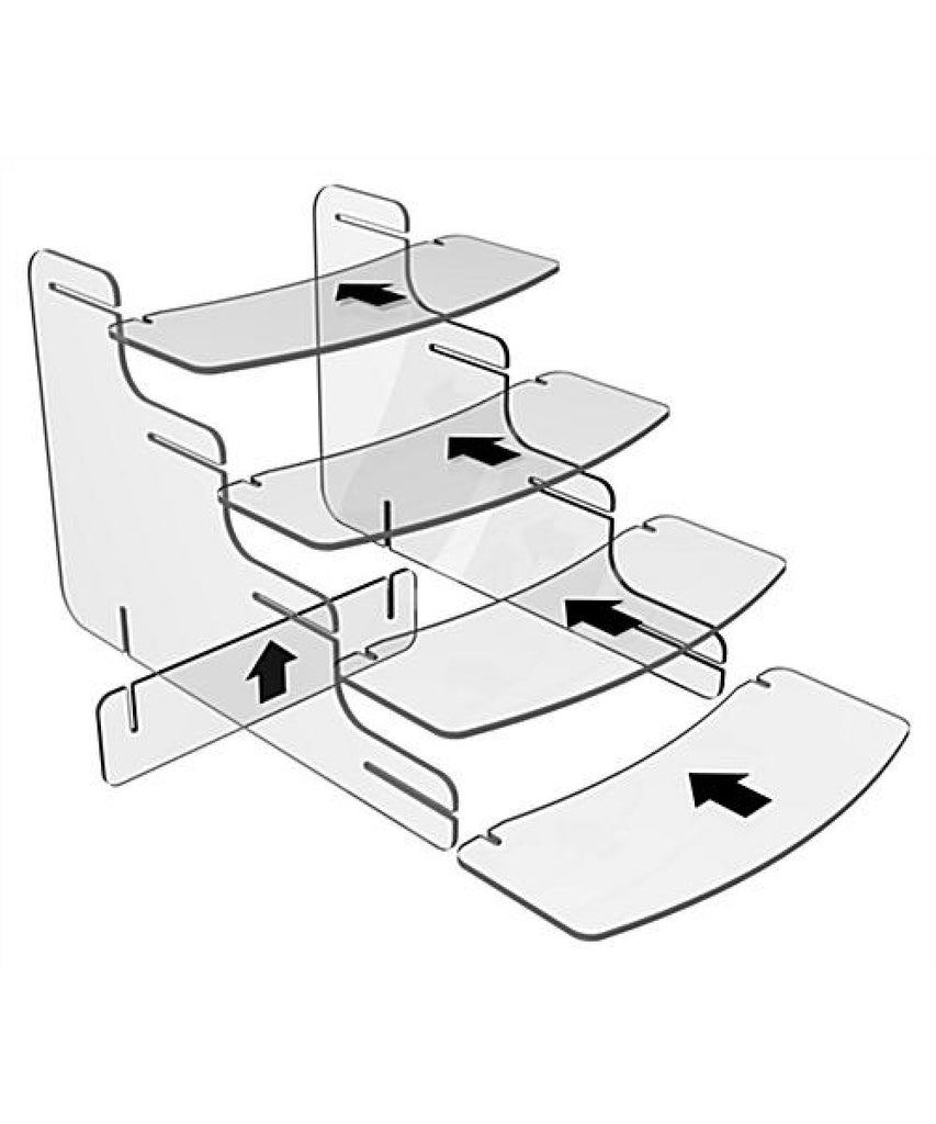 4-Tier Acrylic Step Riser