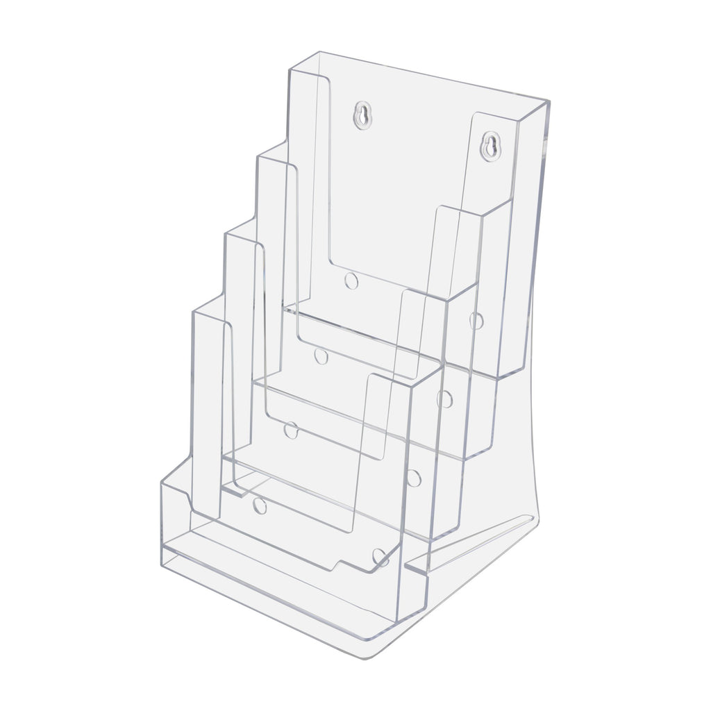 6" Bifold 4-Tier Brochure Holder "booklet Style"