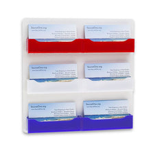 Load image into Gallery viewer, Clear 6 Pocket Wall Mount Business Card Holder