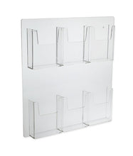Load image into Gallery viewer, 6-Pocket Wall Mount Trifold Brochure Holder