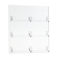 Load image into Gallery viewer, Clear 6 Pocket Wall Mount Business Card Holder