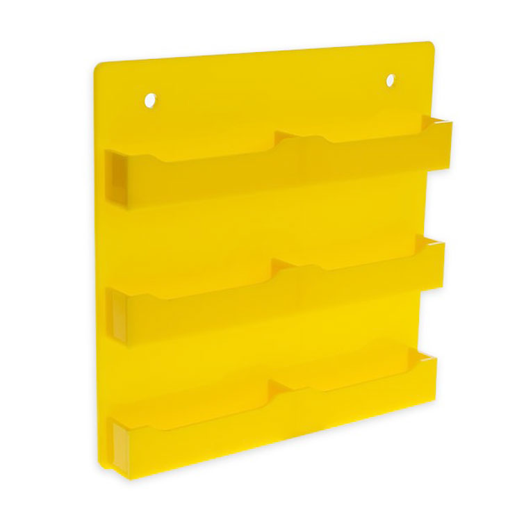 Clear 6 Pocket Wall Mount Business Card Holder