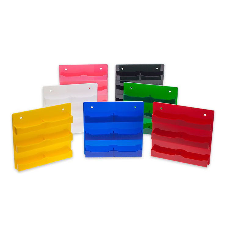 Clear 6 Pocket Wall Mount Business Card Holder