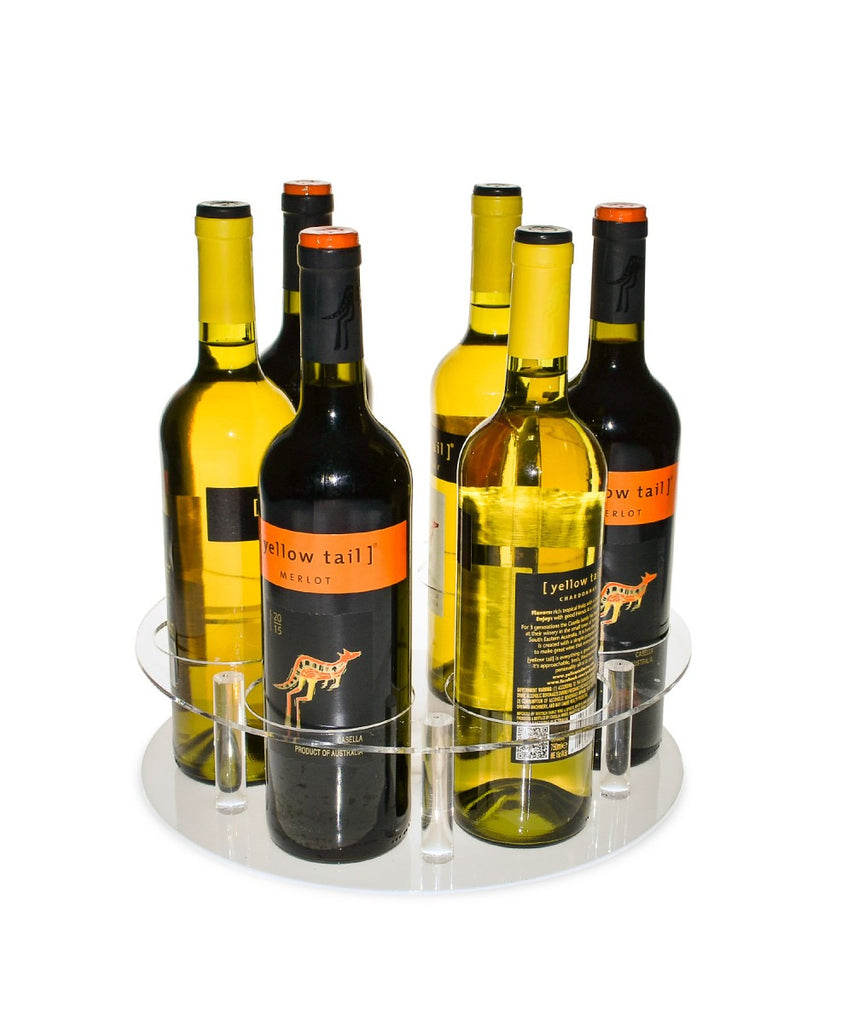 Wine Glass Acrylic Holder for Wine Bottle