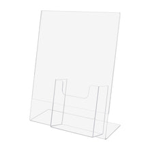 Load image into Gallery viewer, Slant Back Sign Holder with Brochure Pocket
