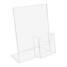 Load image into Gallery viewer, Slant Back Sign Holder with Brochure Pocket