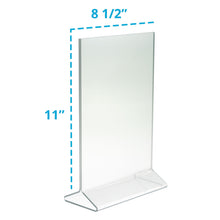 Load image into Gallery viewer, Upright & Top Loading Table Tent Sign Holder
