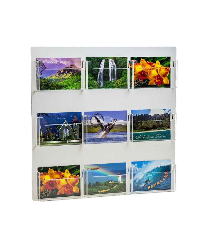 9 Pocket Postcard Holder for Wall Mount