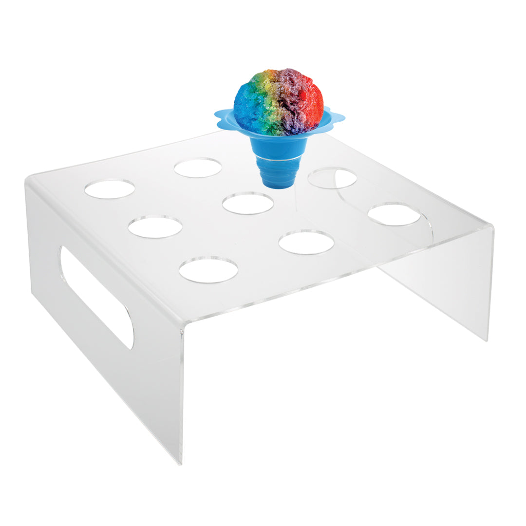 VORCOOL Acryl Ice Cream Cone houder standaard met 8 gaten (transparant VORCOOL Acryl Ice Cream Cone houder standaard met 8 gaten (transparant