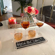 Load image into Gallery viewer, Clear Acrylic 4 Cup Flight Paddle With Chalkboard