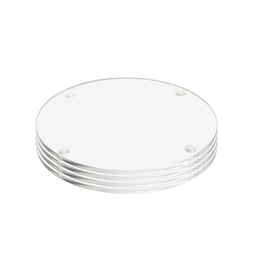 Clear Acrylic Coasters &  Coaster Holders