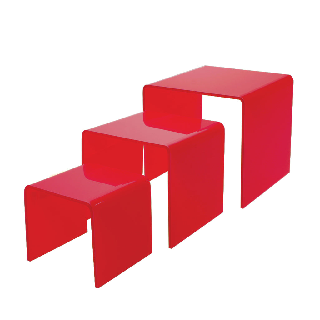 red 3 piece riser set