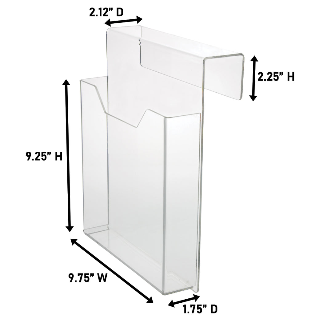 Cubicle File Holder with Hang-Over Rear Hook