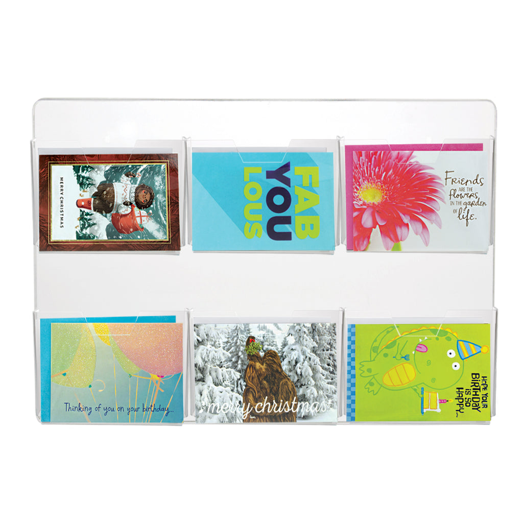 6-pocket Greeting Card Wall Mount, 7" x 5"