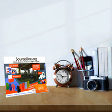 Load image into Gallery viewer, Slant Back Sign Holder with Business Card Pocket