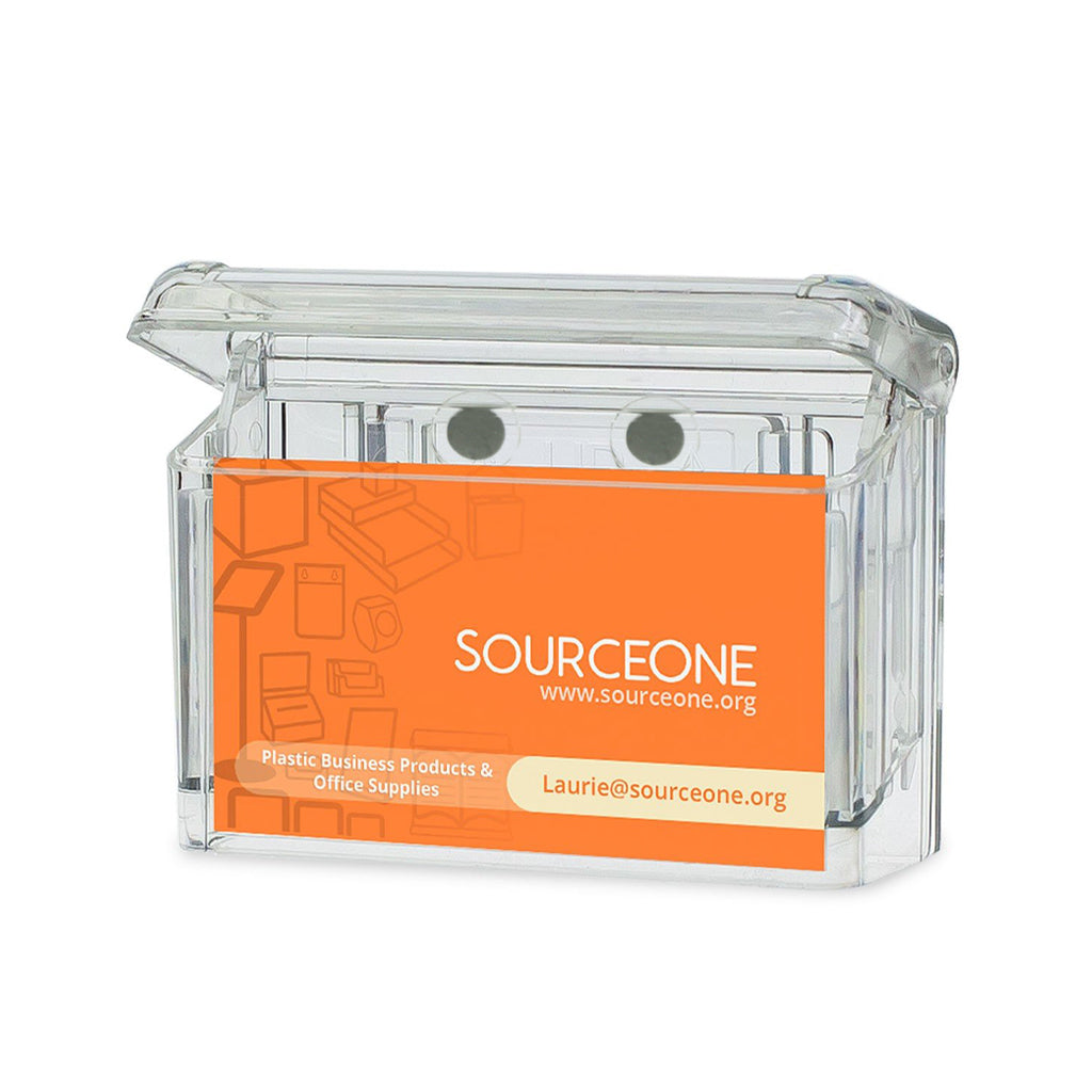 magnetic business card sleeve Source One Clear Lid Magnetic Outdoor Vehicle Business Card Holder Free Exterior (Take One ) Sticker Included As Pictured (S1-OBC-MAG)