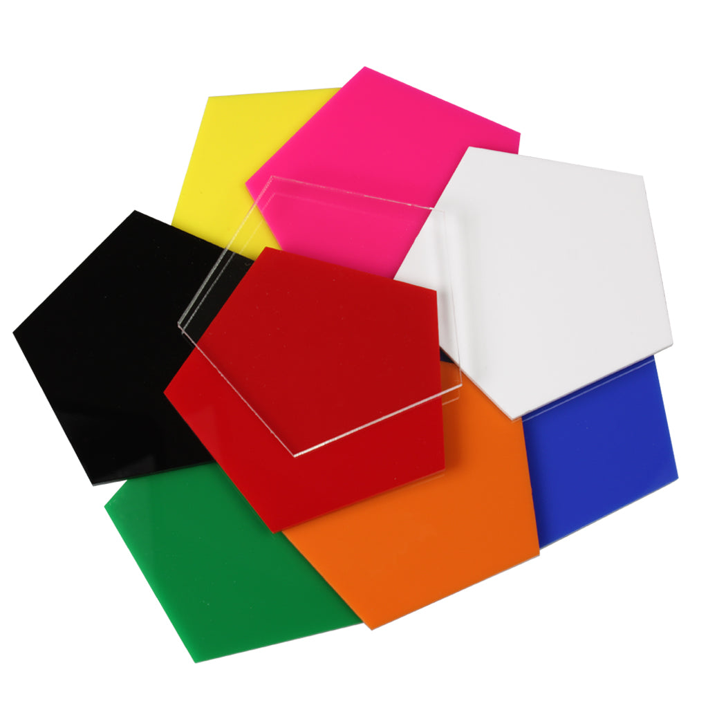 Colored Acrylic Pentagon | Source One Displays