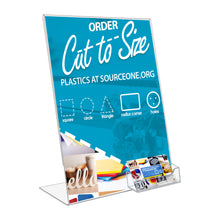 Load image into Gallery viewer, Slant Back Sign Holder with Business Card Pocket