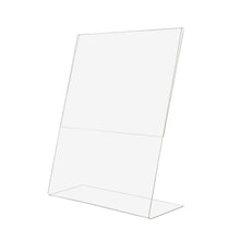 Load image into Gallery viewer, 8.5&quot; x 11&quot; Unbreakable PETG Slant Back Sign Holder
