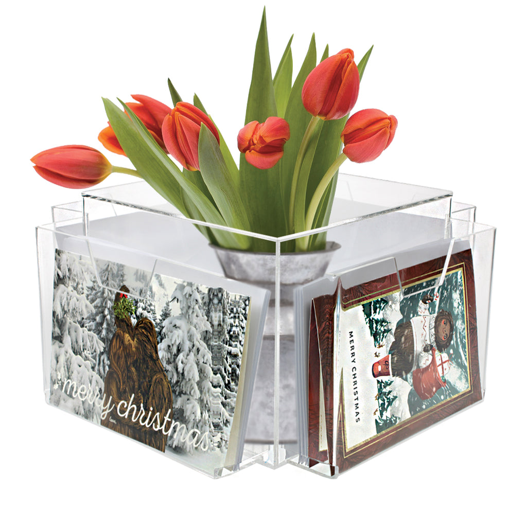 4 Pocket Rotating Greeting Card Display, 7" x 5"