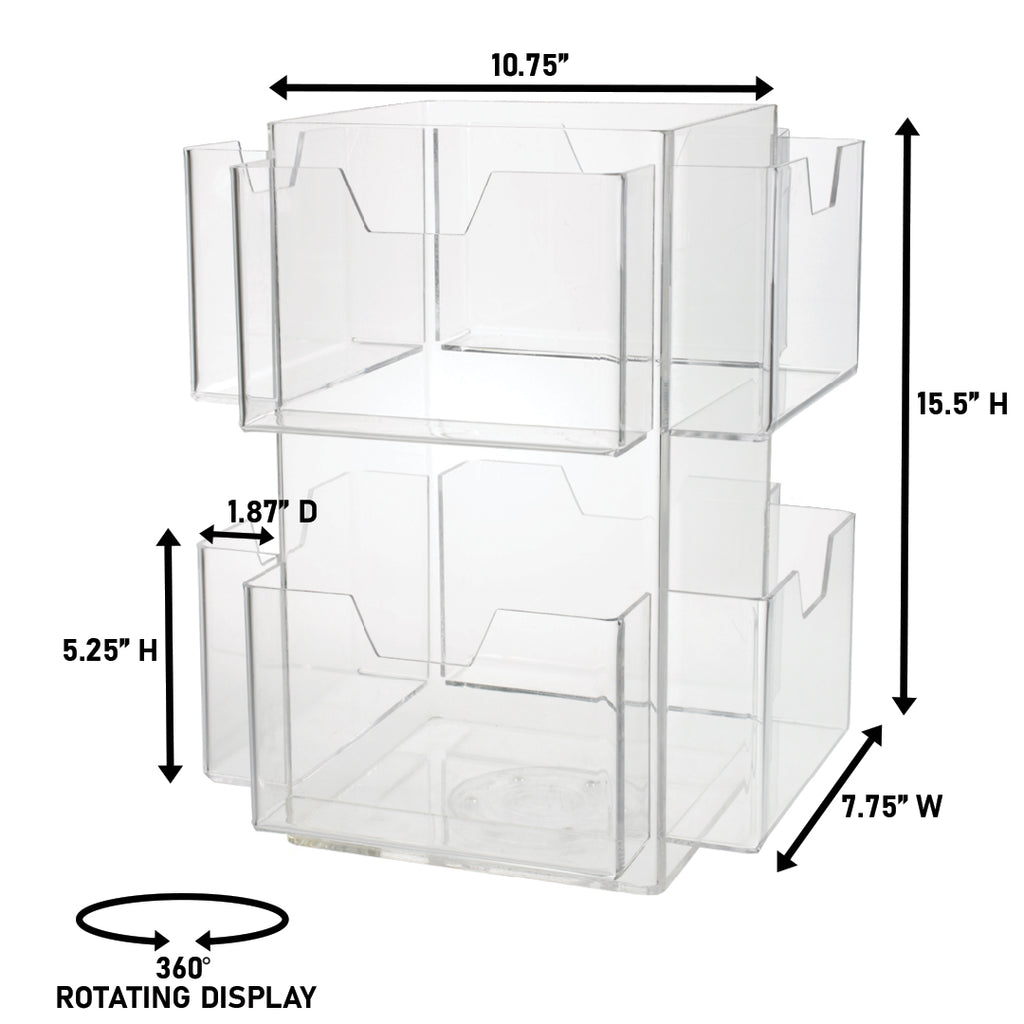 8 Pocket Rotating Greeting Card Display, 7" x 5"