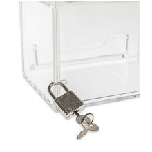Load image into Gallery viewer, Small Oblong Donation Box with Business Card Holder