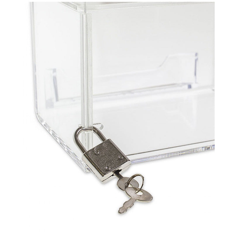 Clear Acrylic Display/Donation/NameCard Box with Lock