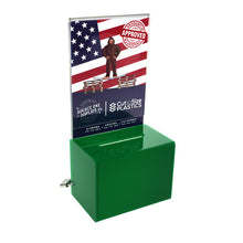 Load image into Gallery viewer, 5" Oblong Donation Box with Sign Holder