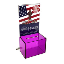 Load image into Gallery viewer, 5" Oblong Donation Box with Sign Holder