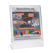 Load image into Gallery viewer, Thick Slant Back Sign Holder with Pull Tab, 8.5 x 11