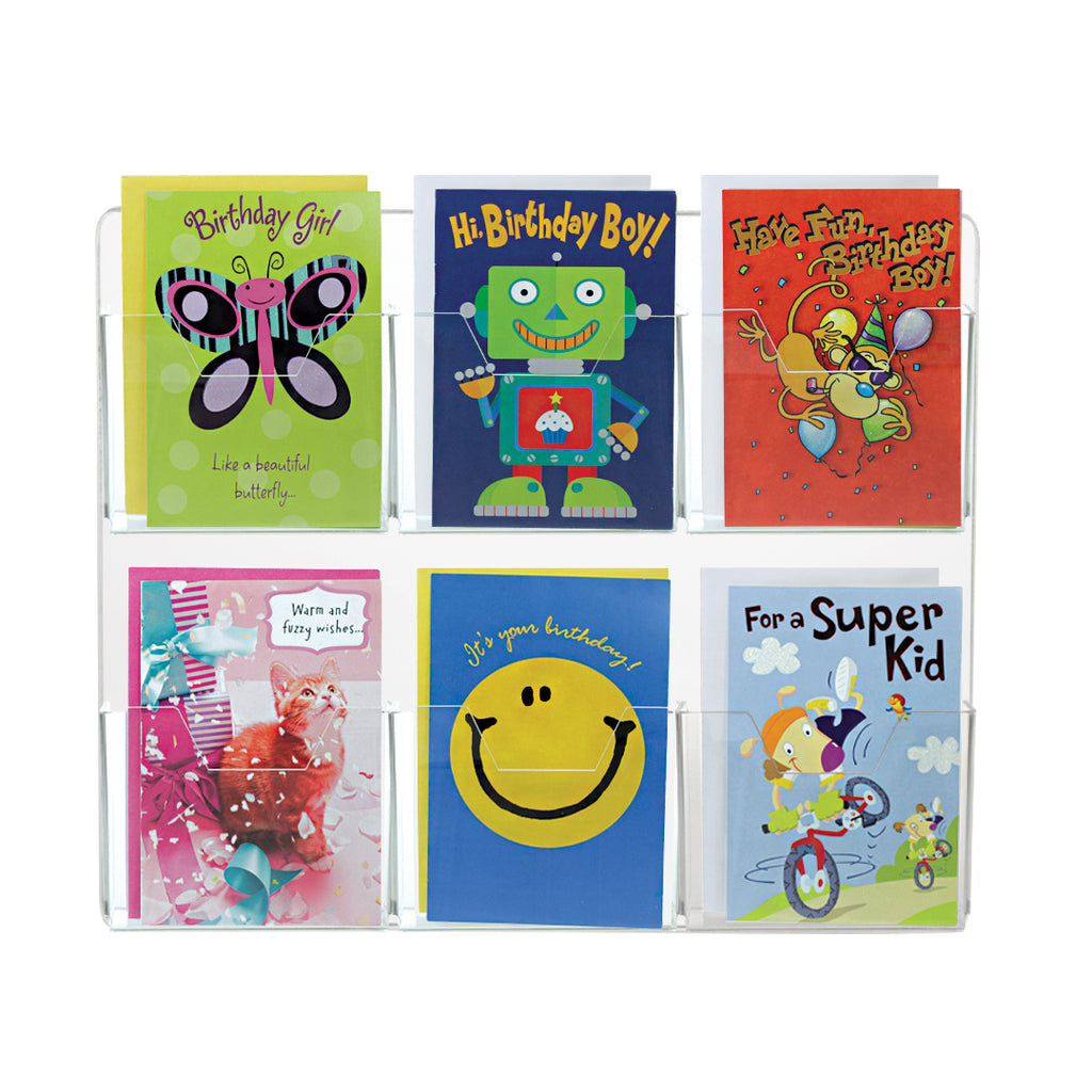 6-pocket Greeting Card Wall Mount, 5" x 7"