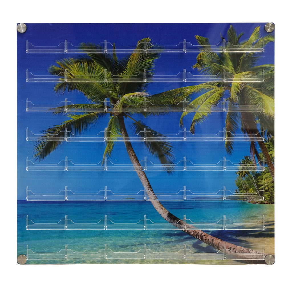 48 Pocket Wall Mount Business Card Holder with Printed Backing