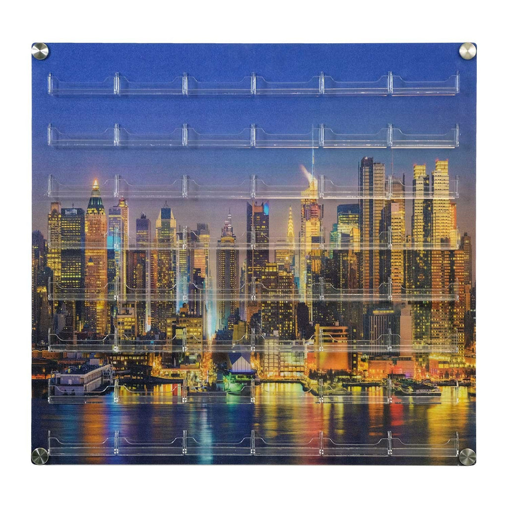 48 Pocket Wall Mount Business Card Holder with Printed Backing