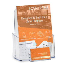 Load image into Gallery viewer, 6" Bifold Brochure Holder with Business Card Holder