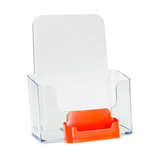 Load image into Gallery viewer, 6" Bifold Brochure Holder with Business Card Holder