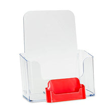 Load image into Gallery viewer, 6" Bifold Brochure Holder with Business Card Holder